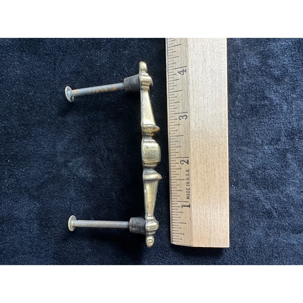 Vintage Brass Door Handles Drawer Pull Vintage Hardware MCM 4